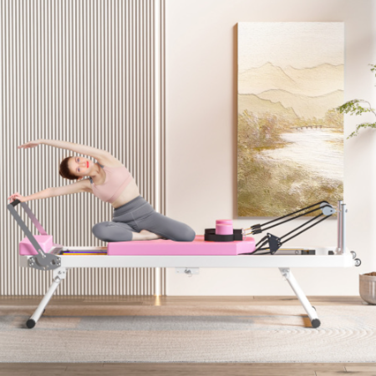 Foldable Pilates Reformer Board - detail
