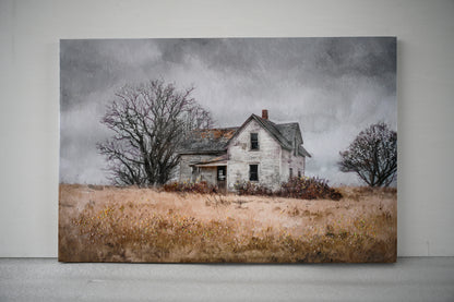 Framed Rustic Farmhouse Barn Canvas Wall Art detail