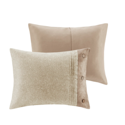 7-Piece Faux Suede Comforter Set - detail