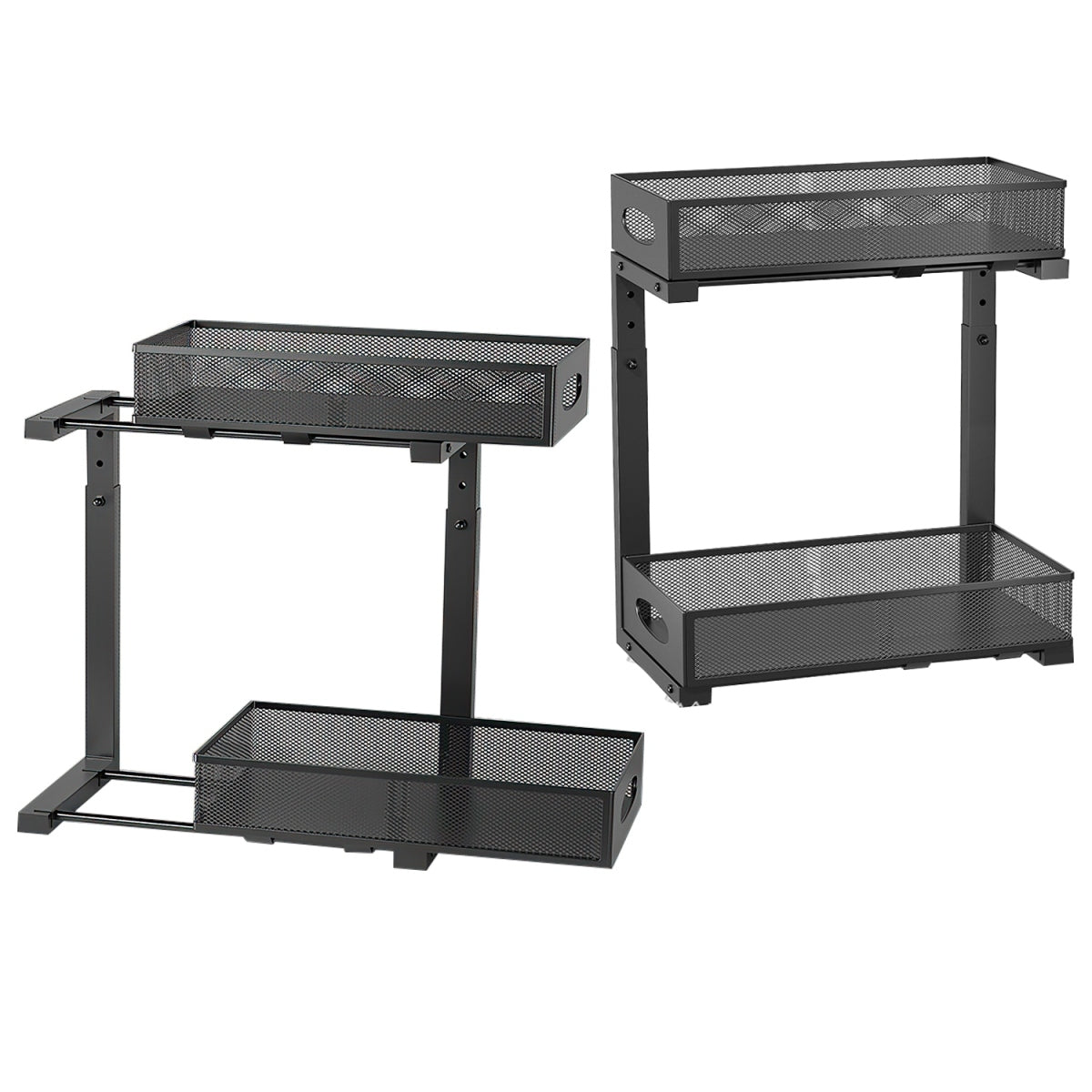 Under sink organizer set of two
