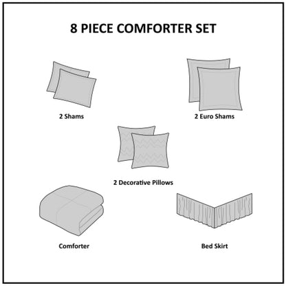 Embroidered 8-Piece Comforter Set - detail