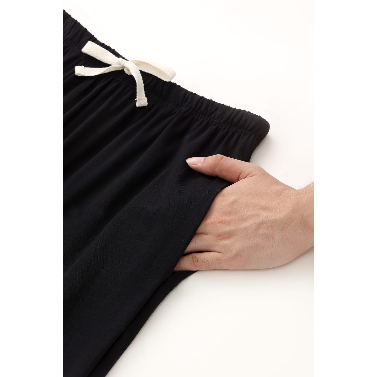Piped Button-Down Cotton Pajama Set detail