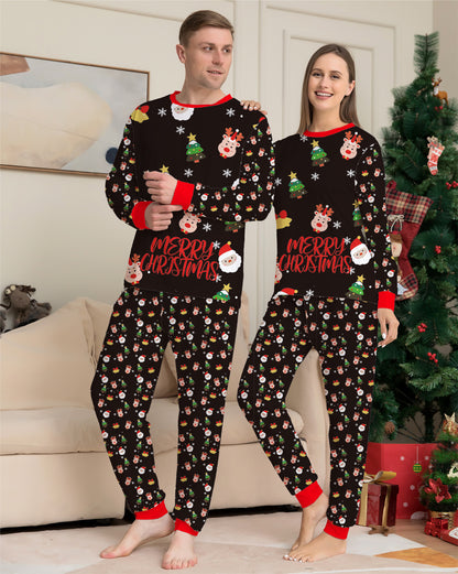Festive family pajama set details