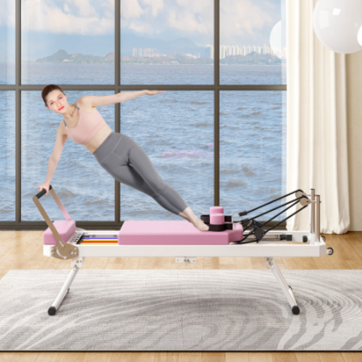 Foldable Pilates Reformer Board - detail