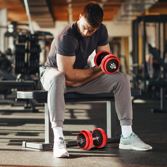 Convertible Dumbbell Barbell Weight Set