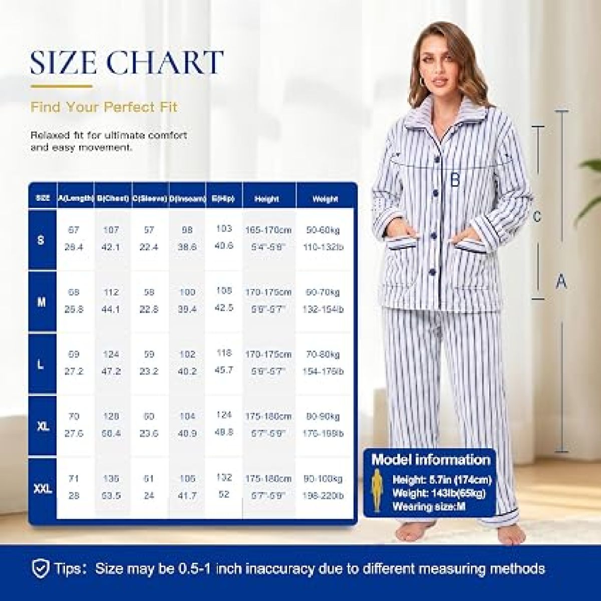Ribbed Button-Front Plush Fleece Pajama Set detail