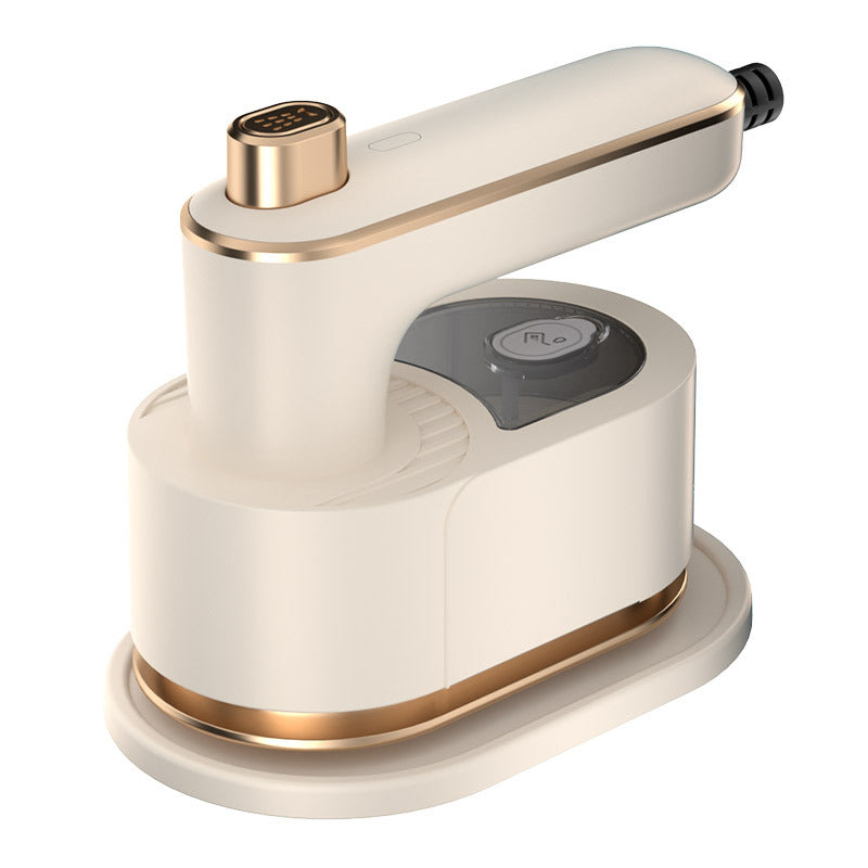 Foldable garment steamer in use