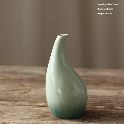 Nordic Style Simple Ceramic Vase Decoration Living Room Mini Flower Vase Decoration Arrangement Hydroponic Plant Small Vase