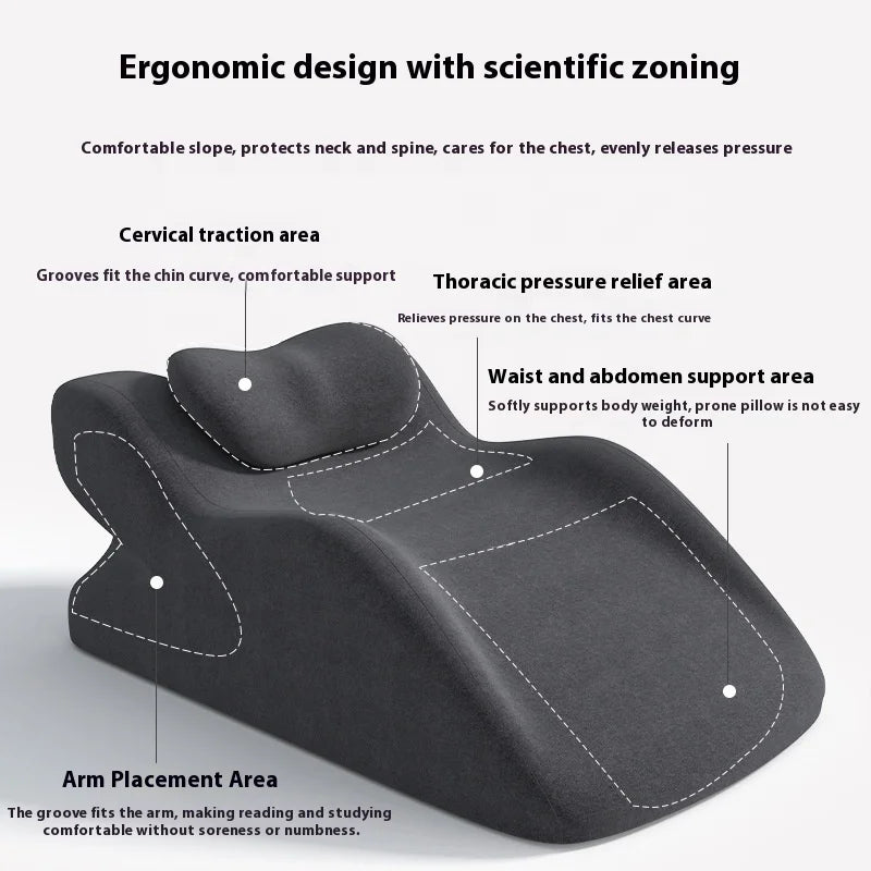Memory Foam Reading Pillow with Chest Support Bed Sex Aid Pillow with Knitted Neck Design New for Prone Sleeping
