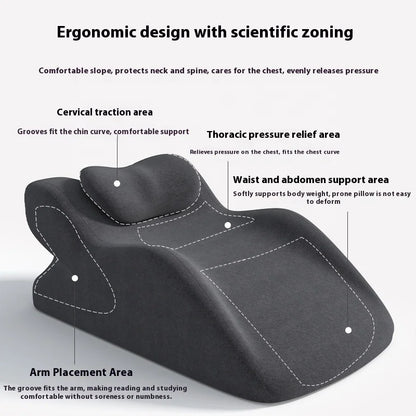 Memory Foam Reading Pillow with Chest Support Bed Sex Aid Pillow with Knitted Neck Design New for Prone Sleeping