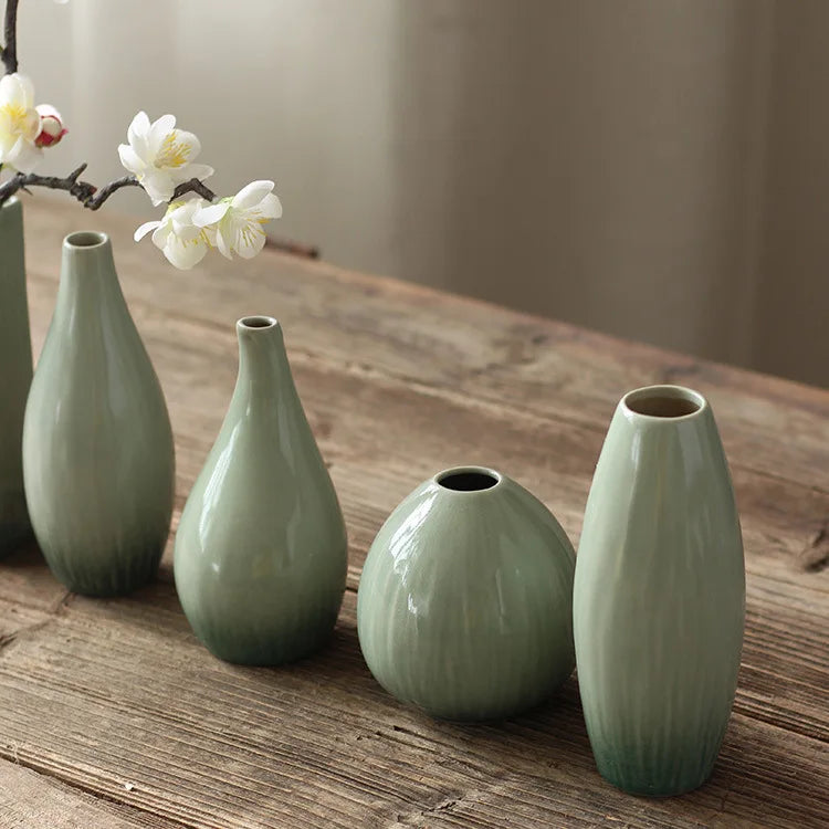 Nordic Style Simple Ceramic Vase Decoration Living Room Mini Flower Vase Decoration Arrangement Hydroponic Plant Small Vase