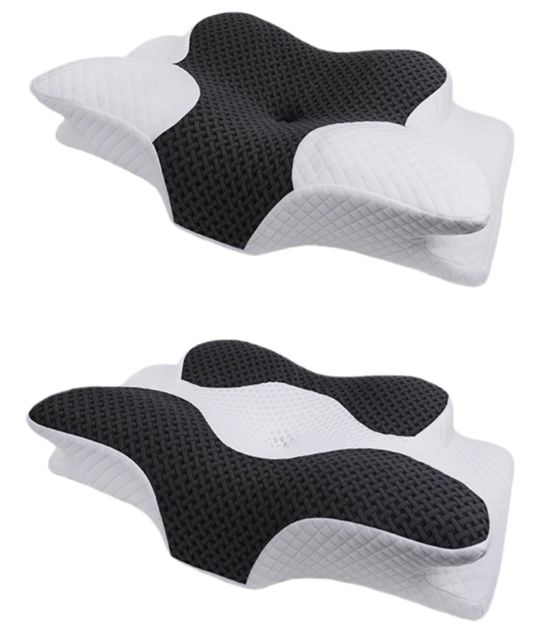 Wholesale Bed Sleep Wedge Contour Orthopedic Butterfly Shape Pillows Side Sleeper Anti Snore Cervical Memory Foam Pillow