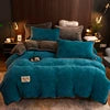Winter Hot Soild Color Brushed Soft Warm Breathable Milk Velvet Bedding Sheet Sets
