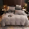 Winter Hot Soild Color Brushed Soft Warm Breathable Milk Velvet Bedding Sheet Sets