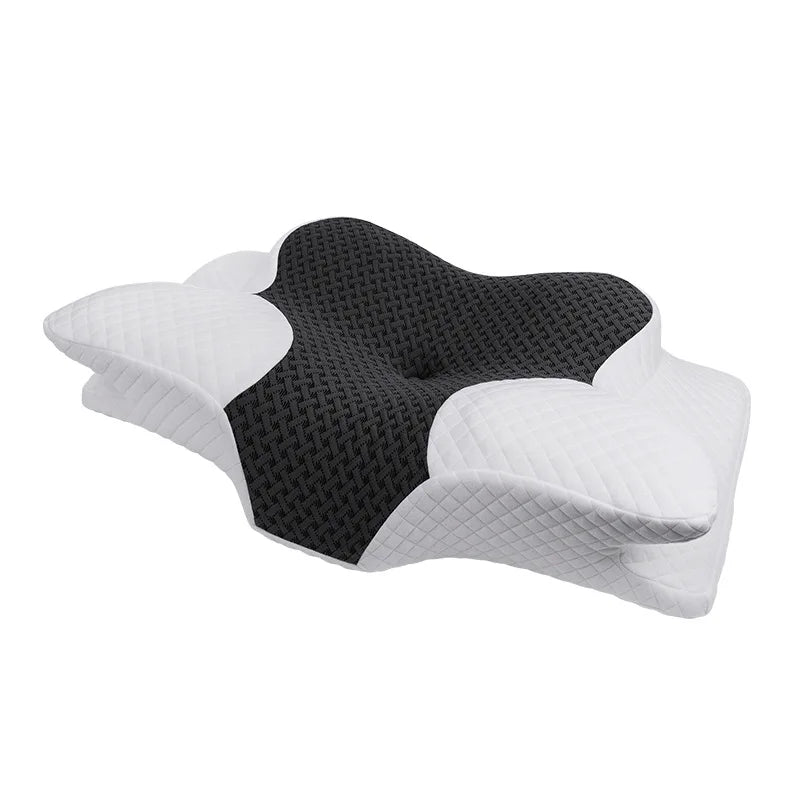 Wholesale Bed Sleep Wedge Contour Orthopedic Butterfly Shape Pillows Side Sleeper Anti Snore Cervical Memory Foam Pillow