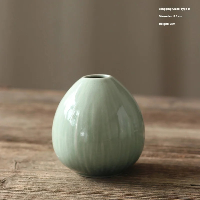 Nordic Style Simple Ceramic Vase Decoration Living Room Mini Flower Vase Decoration Arrangement Hydroponic Plant Small Vase