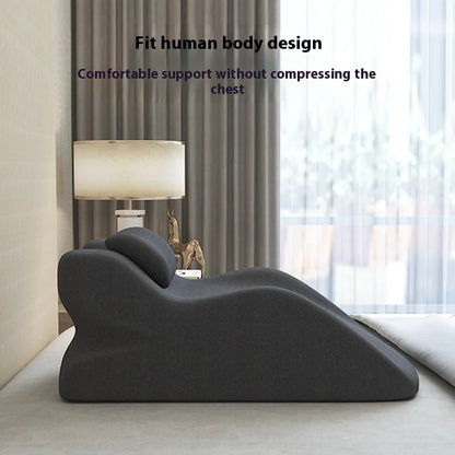 Memory Foam Reading Pillow with Chest Support Bed Sex Aid Pillow with Knitted Neck Design New for Prone Sleeping
