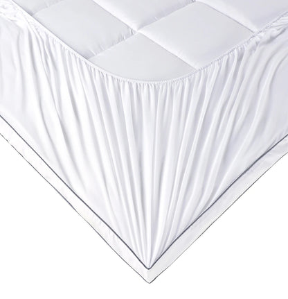 Hotel Bed Polyester Mattress Topper  for Home and Hotel,Extra Thickness(2 Inch) Warm and Comfortable with Grey Piping