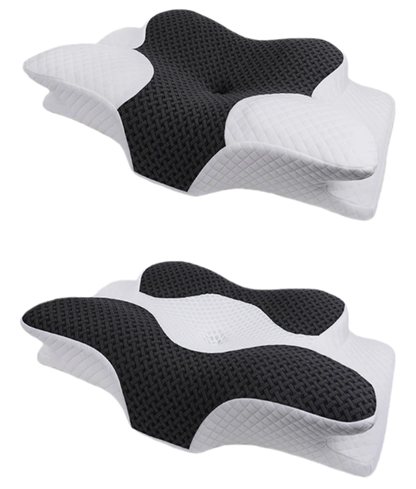 Wholesale Bed Sleep Wedge Contour Orthopedic Butterfly Shape Pillows Side Sleeper Anti Snore Cervical Memory Foam Pillow