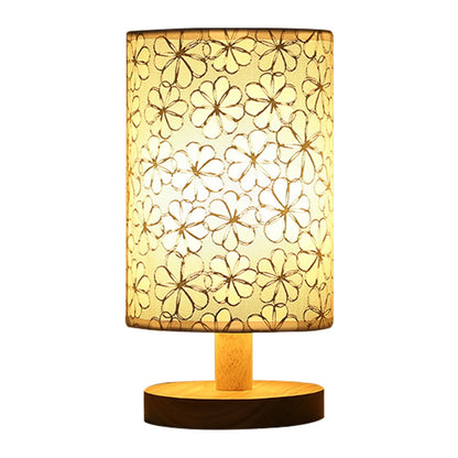 USB Wooden Bedside Table Lamp