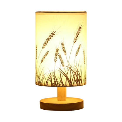 USB Wooden Bedside Table Lamp