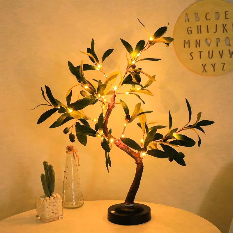 LED Green Tree Table Lamp