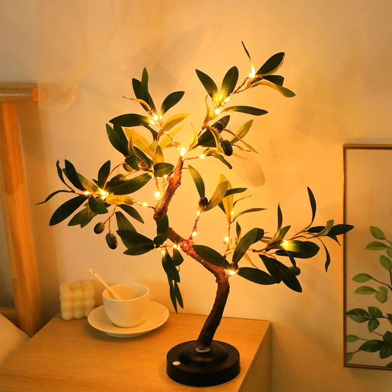 LED Green Tree Table Lamp
