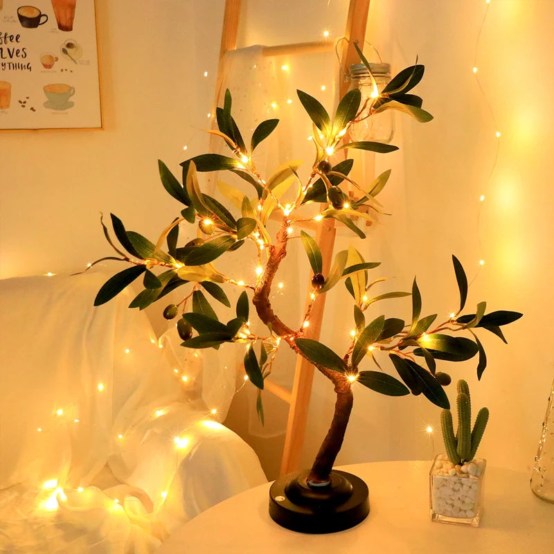 LED Green Tree Table Lamp