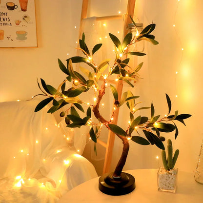 LED Green Tree Table Lamp