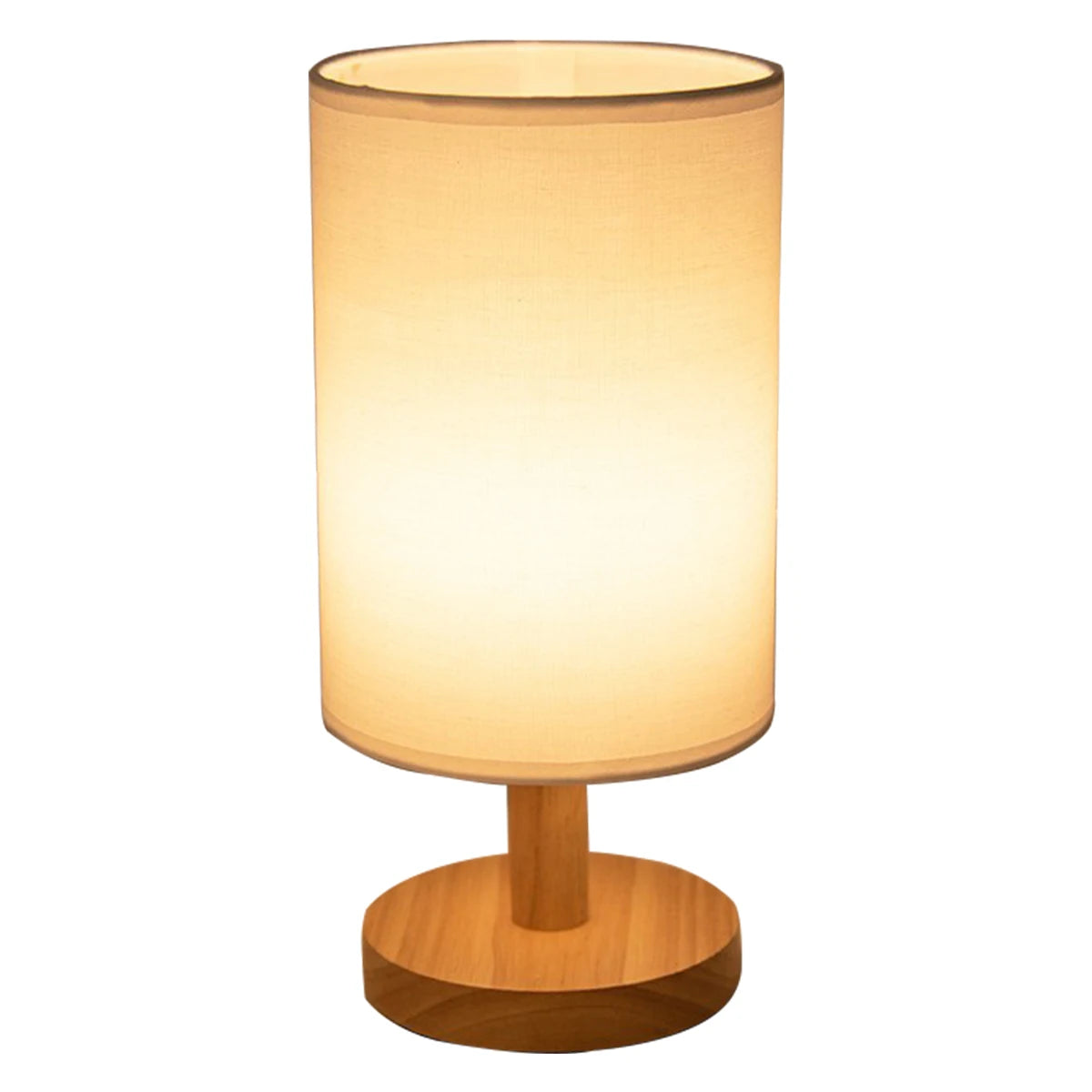 USB Wooden Bedside Table Lamp