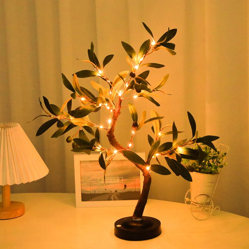 LED Green Tree Table Lamp