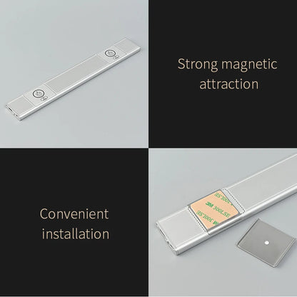 Full Screen Lamp Motion Sensor LED Night Light CCT Dual White 3000-6500K Dimmable USB-C Rechargeable Under Cabinet Wardrobe Lamp