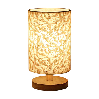 USB Wooden Bedside Table Lamp