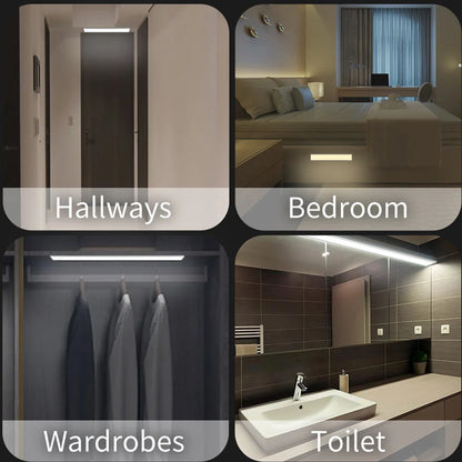 Full Screen Lamp Motion Sensor LED Night Light CCT Dual White 3000-6500K Dimmable USB-C Rechargeable Under Cabinet Wardrobe Lamp