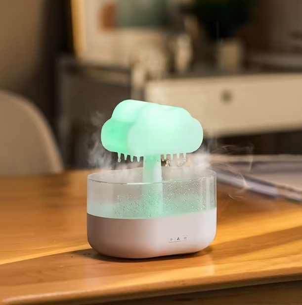 CloudGlow™ LED Rain Humidifier & Ambient Night Light