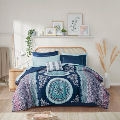 Boho Medallion Queen Comforter Set - detail