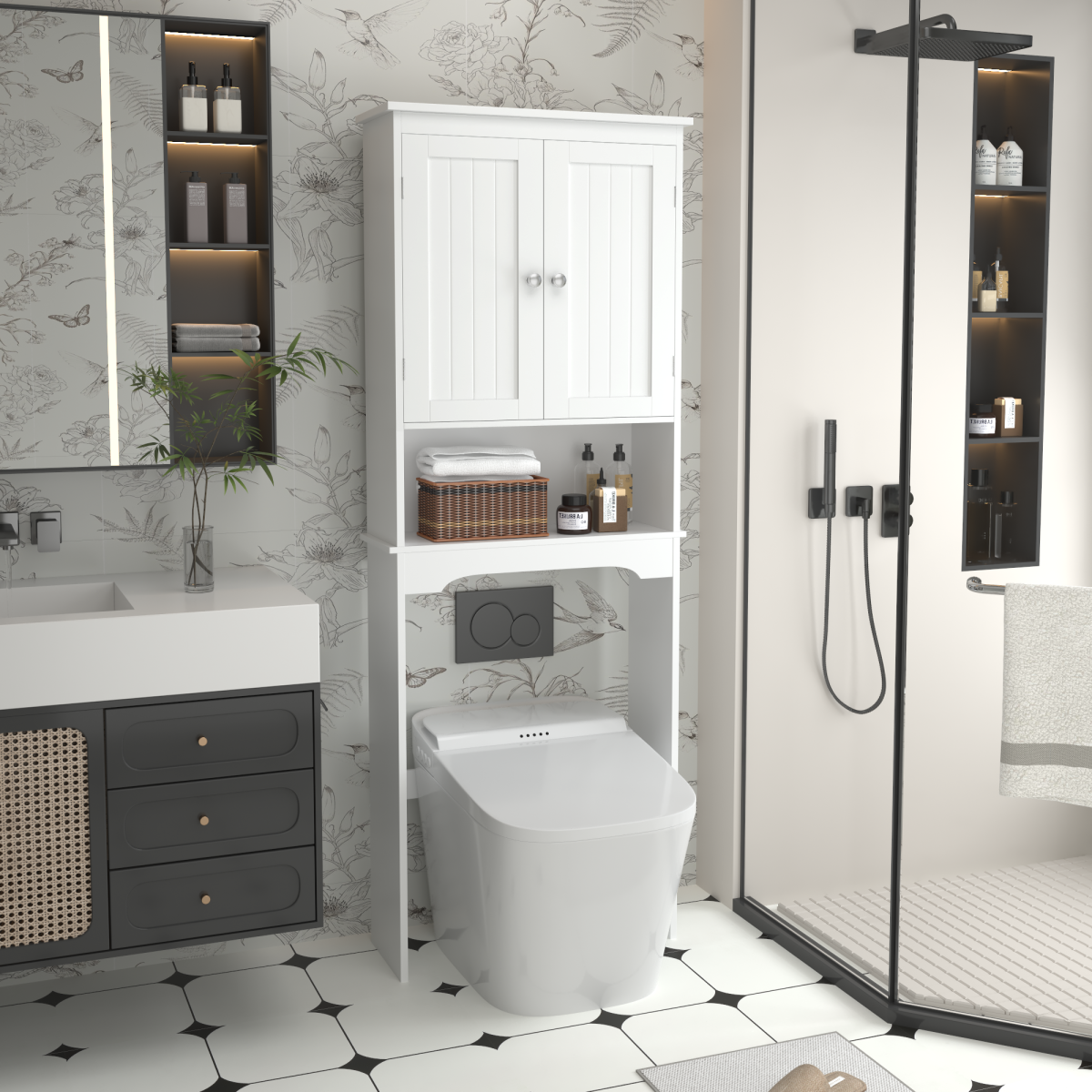 Wood Over-the-Toilet Storage Cabinet - main