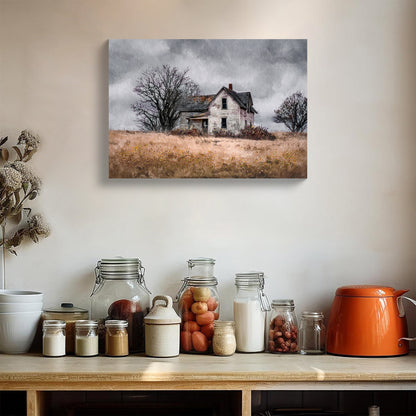 Framed Rustic Farmhouse Barn Canvas Wall Art