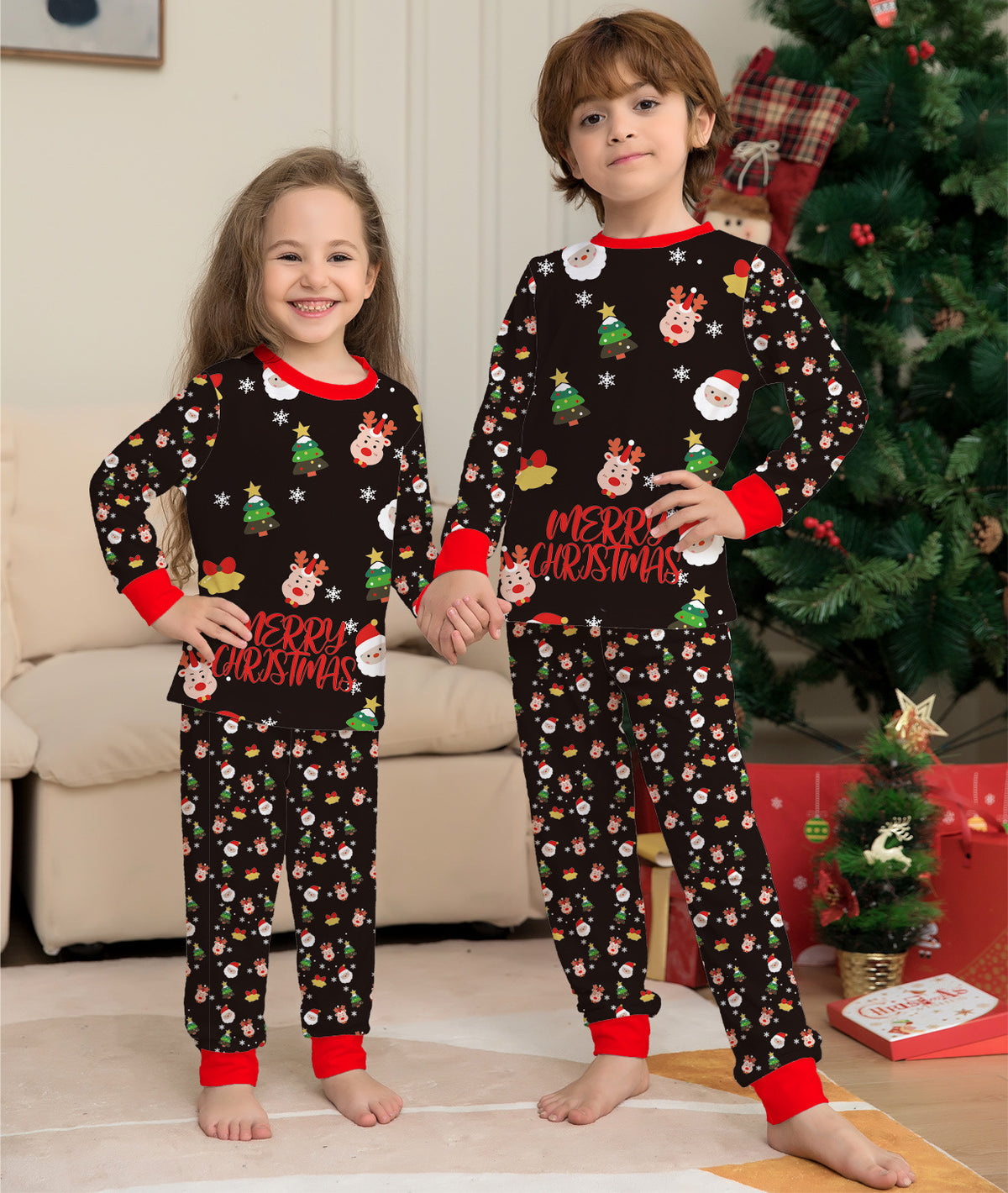 Matching Christmas pajamas for the whole family
